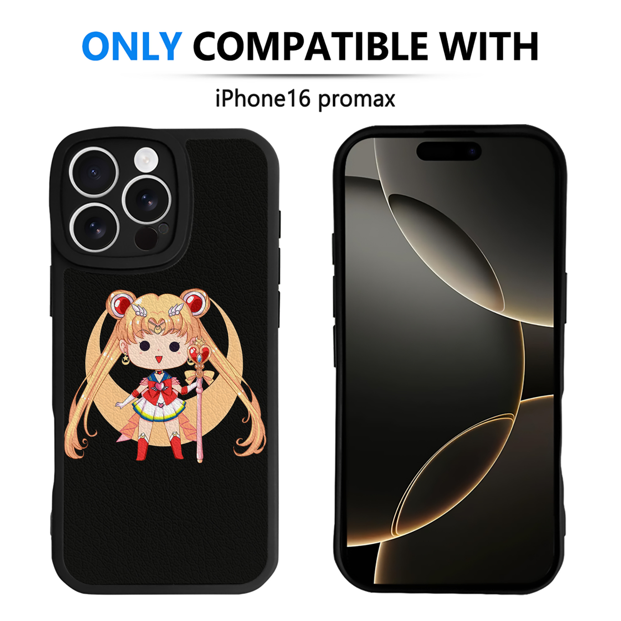 （画像用） 美少女戦士セーラームーン 月野 うさぎ つきの うさぎ Sailor Moon Tsukino Usagi 【iPhone 16シリーズ対応】シリコンスマホケース（レザー調） 材質：シリコン